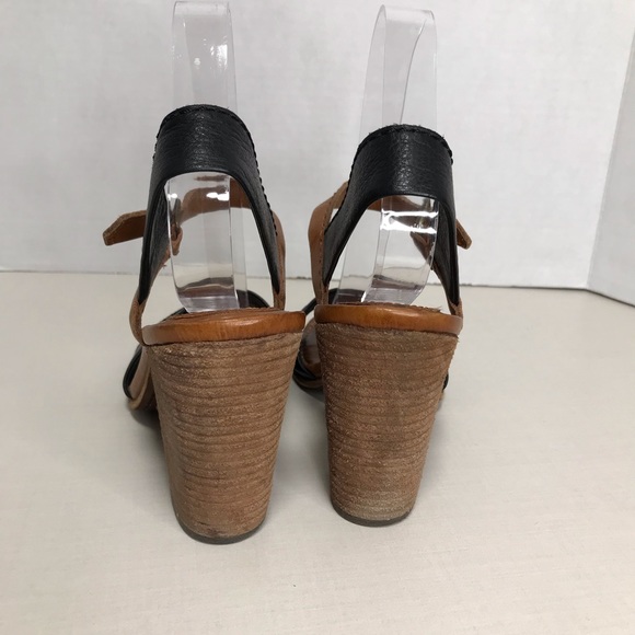 FRYE -Leather Block Heel Sandals Size 8 - Picture 4 of 8